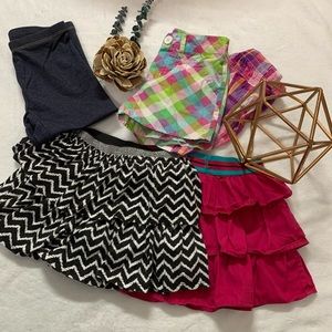 BUNDLE of 5 items girls skirts, shorts and capri
